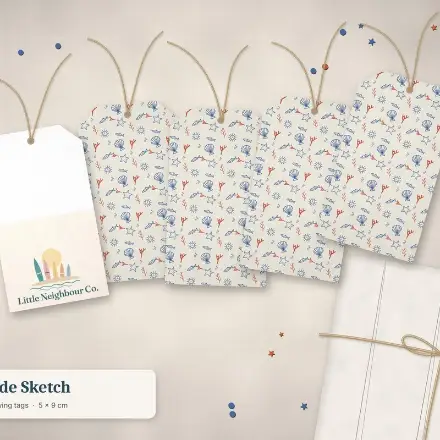 Reef Sketchbook gift tags